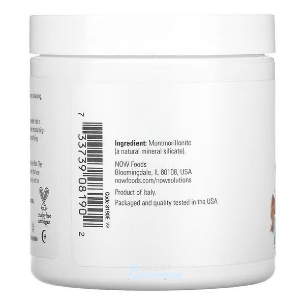 Глина для обличчя Now Foods Red Clay Powder 6 oz 170 г 2022-10-1998 фото