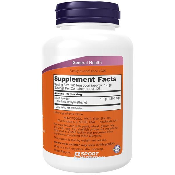Now Foods MSM Pure Powder 227 г 2022-10-2587 фото