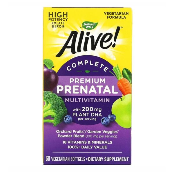 Мультивитамины для беременных Nature's Way Premium Prenatal Multi 60 капсул 2022-10-1040 фото