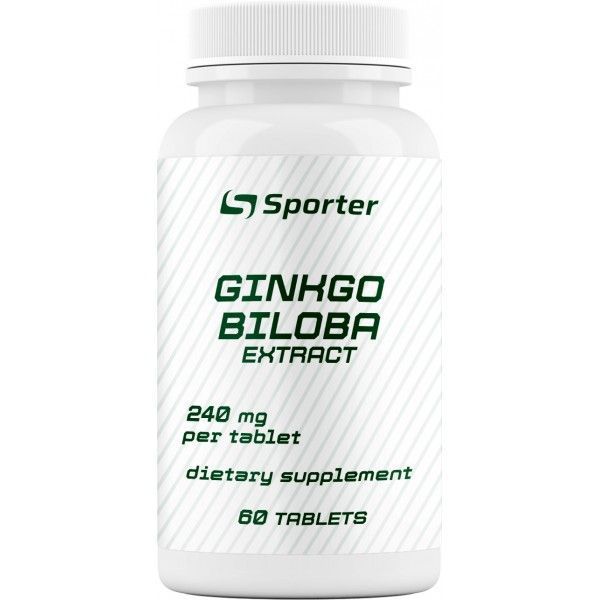 Гінкго білоба Sporter Ginkgo Biloba 240 мг 60 таблеток 821098 фото