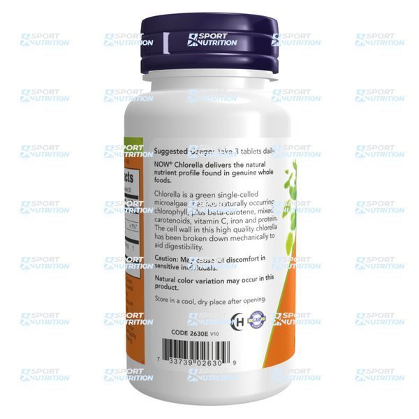 Хлорелла Now Foods Chlorella 1000 мг 120 таблеток 2022-10-2598 фото