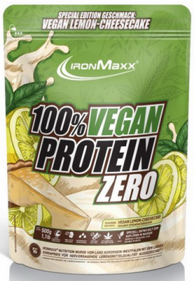Протеїн IronMaxx Vegan Protein 500 г Лимонний чизкейк 816447 фото