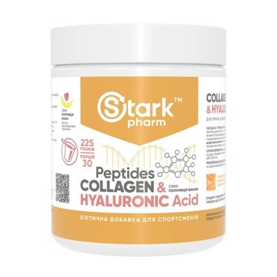 Stark Pharm Collagen Peptides & Hyaluronic Acid 225 г Strawberry Banana 2022-10-1512 фото