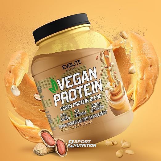 Рослинний протеїн Evolite Nutrition Vegan Protein 900 г Peanut Cream 22153-02 фото