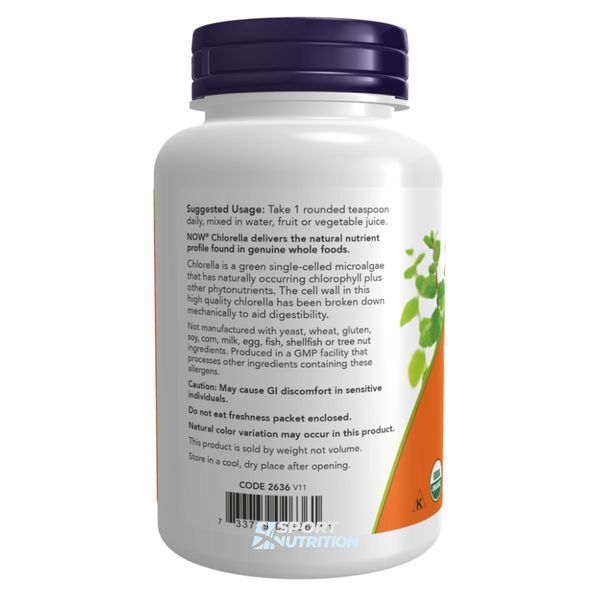 Хлорела Now Foods Organic Chlorella Powder 113 г 2022-10-2599 фото