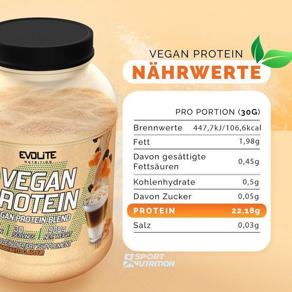 Рослинний протеїн Evolite Nutrition Vegan Protein 900 г Peanut Cream 22153-02 фото