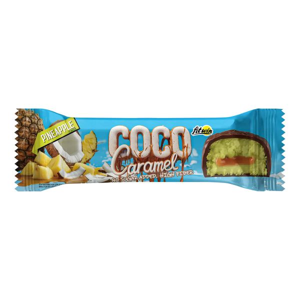 Батончик FitWin Coco Caramel 20 шт x 40 г Pineapple 2023-10-2666 фото