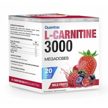 Жироспалювач Quamtrax L-Carnitine 3000 20 флаконів Fruit 815976 фото