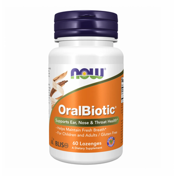 Пробіотик ЛОР-органів Now Foods Oralbiotic 60 льодяників 100-24-1147679-20 фото