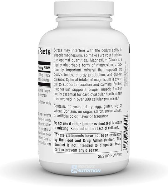 Магнію цитрат Source Naturals Magnesium Citrate 113 мг 90 капсул 2022-10-1451 фото
