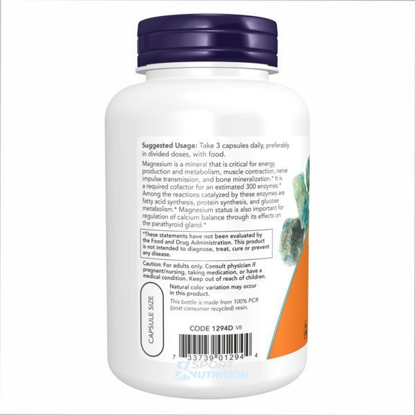 Магній цитрат Now Foods Magnesium Citrate 120 капсул 100-34-7892041-20 фото