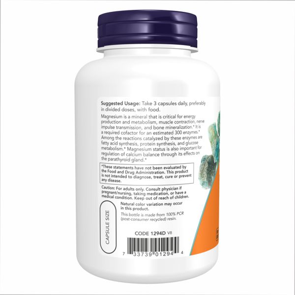 Магний цитрат Now Foods Magnesium Citrate 120 капсул 100-34-7892041-20 фото