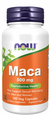 Мака перуанская Now Foods Maca 500 мг 100 капсул 100-99-8093275-20 фото