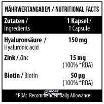 Гіалуронова кислота з біотином і цинком MST Nutrition Hyaluronic Acid Biotin Zink 90 капсул 18071-01 фото