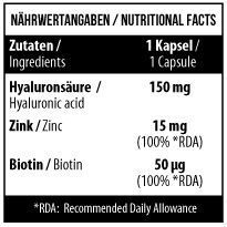 Гіалуронова кислота з біотином і цинком MST Nutrition Hyaluronic Acid Biotin Zink 90 капсул 18071-01 фото