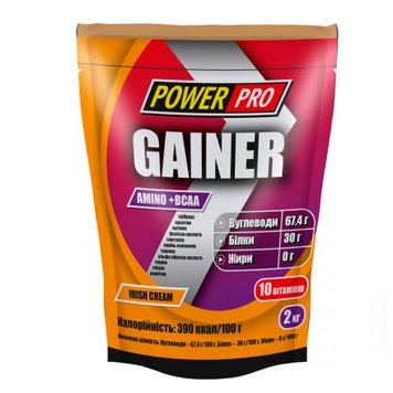 Гейнер Power Pro Gainer+Amino+BCAA 2000 г Irish Cream 100-32-7086491-20 фото