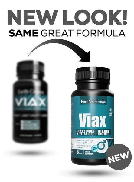 Вітаміни для чоловіків Earth`s Creation VIAX Men's Sexual Health 40 капсул 817523 фото