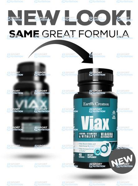 Витамины для мужчин Earth`s Creation VIAX Men's Sexual Health 40 капсул 817523 фото