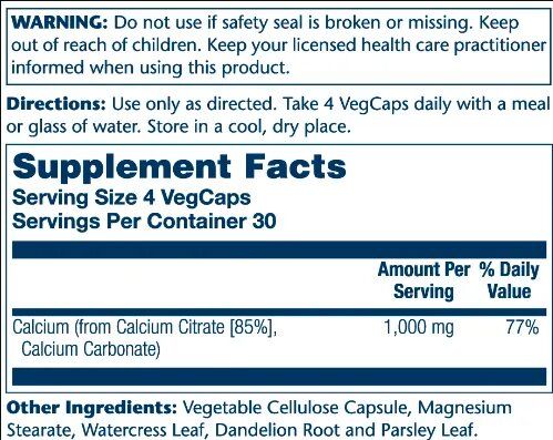 Кальцій цитрат Solaray Calcium Citrate 1000 мг 120 капсул 2022-10-1023 фото