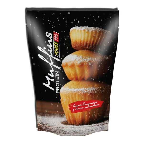 Смесь протеиновая для кексов Power Pro Protein Muffins 600 г Strawberry White Chocolate 2022-10-2427 фото