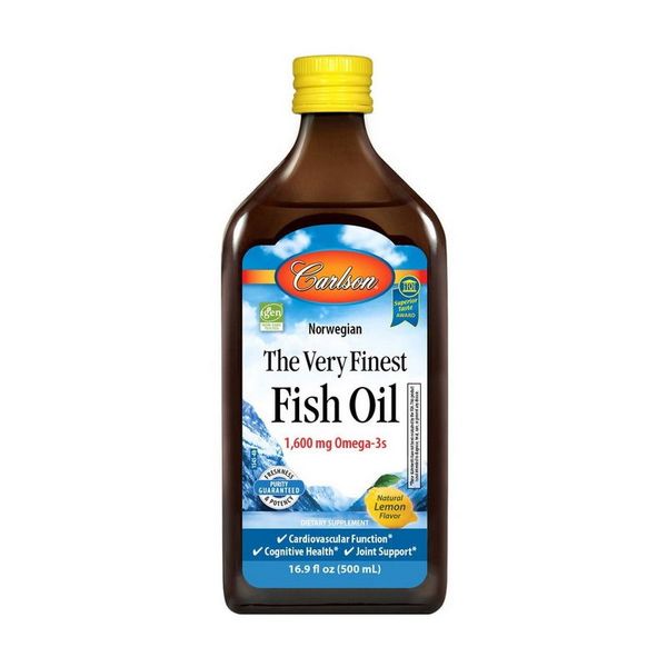 Carlson Labs The Very Finest Fish Oil Omega-3s 1600 мг (800 мг EPA /500 мг DHA) 500 мл Lemon 2023-10-3504 фото