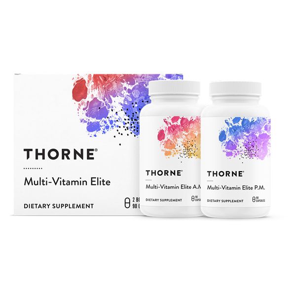 Мультивитамины элит Thorne Multi-Vitamin Elite A.M. & P.M. 2 баночки по 90 капсул 2023-10-3135 фото