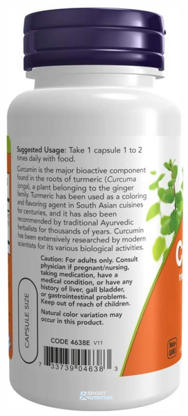 Now Foods Curcumin Extract 665 мг 60 капсул 2022-10-2311 фото