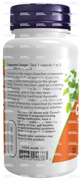 Now Foods Curcumin Extract 665 мг 60 капсул 2022-10-2311 фото