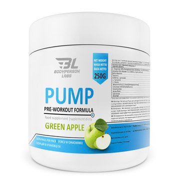 Предтренировочный комплекс Bodyperson Labs Pre-Workout Formula 250 г Green apple 100-27-8925852-20 фото