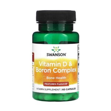 Вітамін D та Бор Swanson Vitamin & D Boron Complex 60 капсул 2022-09-0925 фото