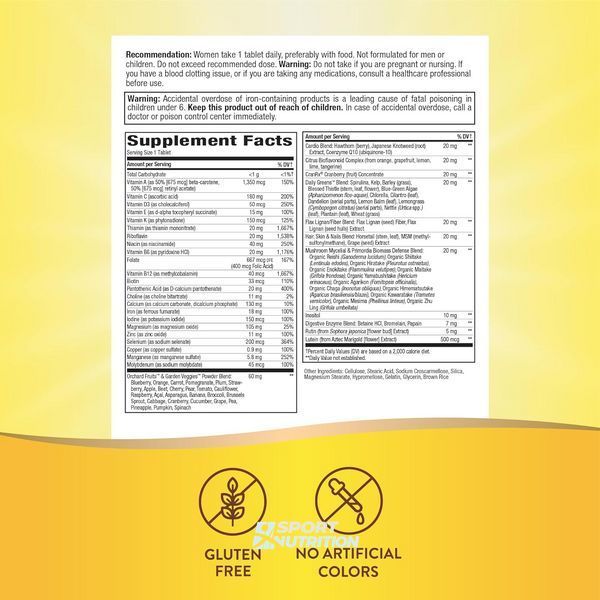 Nature's Way Alive! Women's Once Daily Ultra Multivitamin 60 таблеток 2022-10-1057 фото