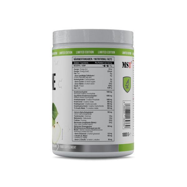 Креатин MST Nutrition Creatine Kick 1000 г Green apple 22011-02 фото
