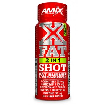 Жиросжигатель Amix L-Carnitine XFat 2 in 1 Shot 60 мл Fruity 818061 фото