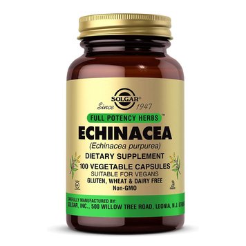 Эхинацея Solgar Echinacea Full Potency Herbs 100 капсул 2022-10-2993 фото