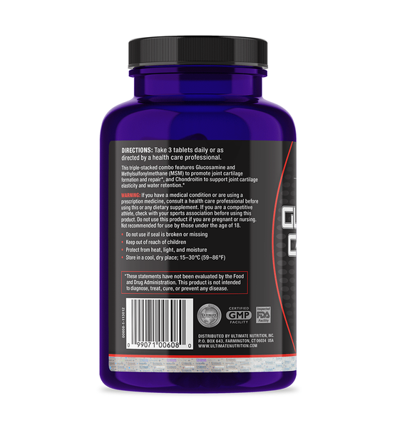 Ultimate Nutrition Glucosamine Chondroitin MSM 90 таблеток 104703 фото
