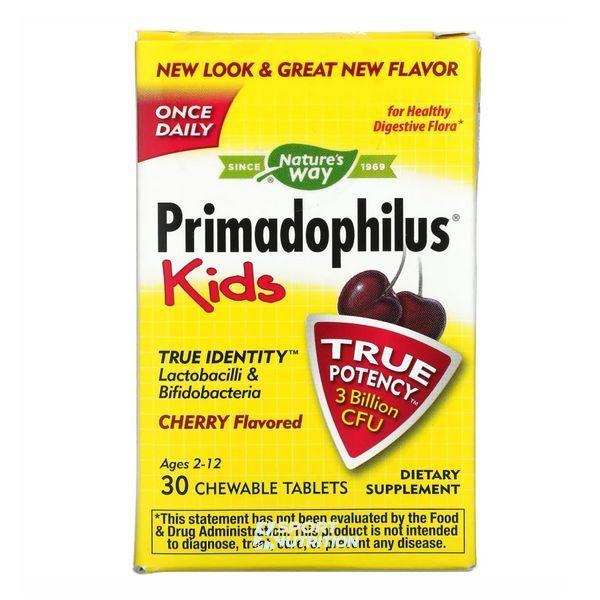 Пробіотик для дітей Nature's Way Primadophilus Kids 30 таблеток Cherry 2022-10-1098 фото