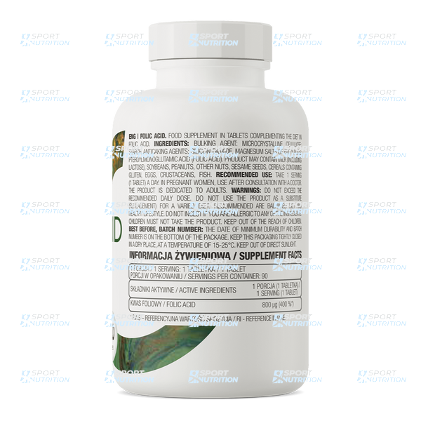 Фолиевая кислота OstroVit Folic Acid 90 таблеток 819902 фото