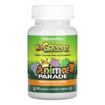 Суперфуд для детей Kid Greenz Nature's Plus Animal Parade 90 таблеток Tropical Fruit 2022-10-1497 фото