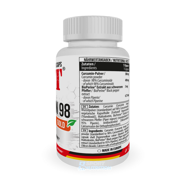 Антиоксидант куркумін з чорним перцем MST Curcumin 98% GOLD 60 капсул 0111 фото