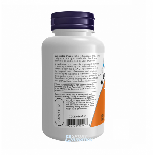 Now Foods L-Tryptophan Double Strength 1000 мг 60 таблеток 11593-01 фото