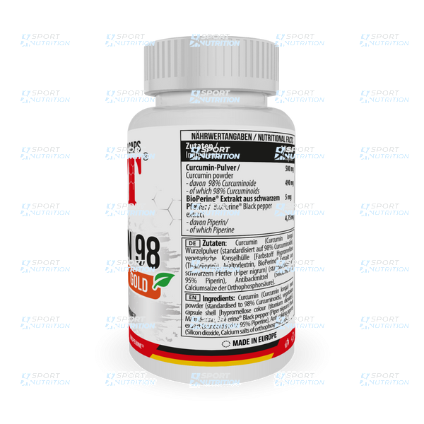 Антиоксидант куркумин с черным перцем MST Curcumin 98% GOLD 60 капсул 0111 фото