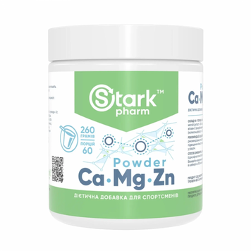 Комплекс мінералів Stark Pharm Calcium Magnesium Zinc Powder 260 г 2022-10-2833 фото