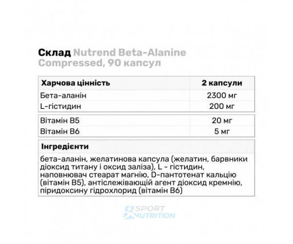 Nutrend Beta Alanine 1150 мг 90 капсул 821104 фото