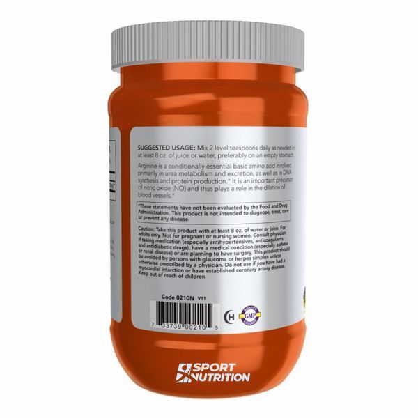 Аргінін NOW Foods L-Arginine Powder 454 г 2022-10-2309 фото
