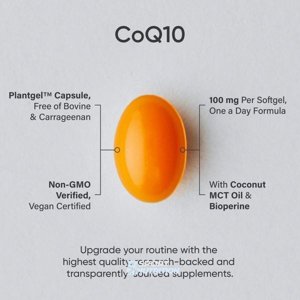 Коензим Q10 Sports Research CoQ10 with BioPerine Coconut Oil 100 мг 120 капсул 2023-10-3439 фото
