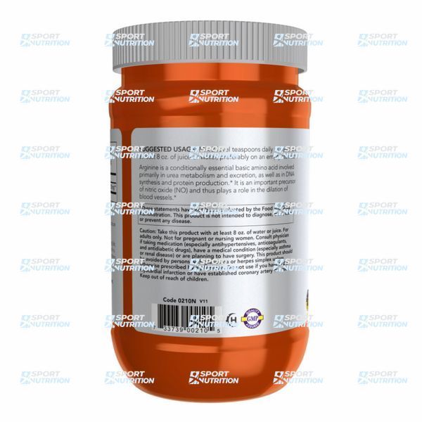 Аргинин NOW Foods L-Arginine Powder 454 г 2022-10-2309 фото