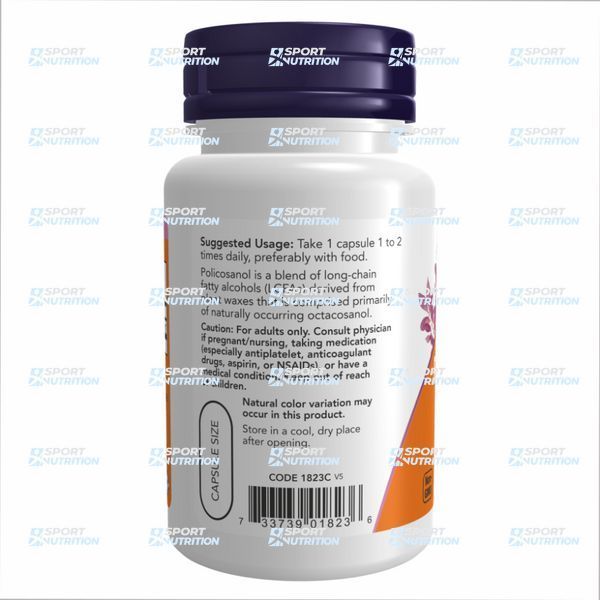 Поликозанол Now Foods Policosanol 10 мг 90 капсул 100-71-3449725-20 фото