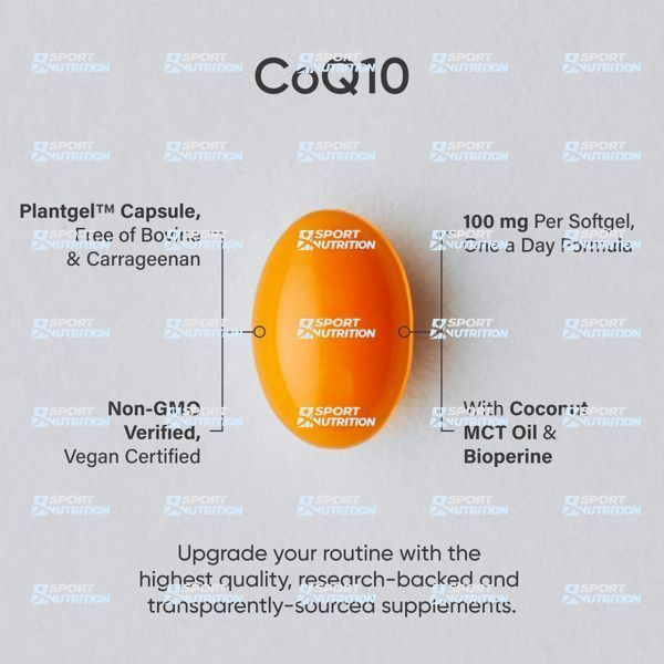 Коэнзим Q10 Sports Research CoQ10 with BioPerine Coconut Oil 100 мг 120 капсул 2023-10-3439 фото