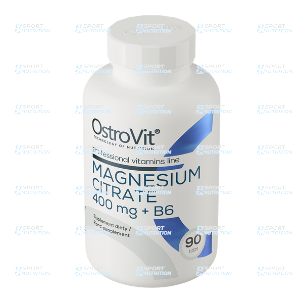 Магний цитрат с витамином В6 OstroVit Magnesium Citrate 400 мг + B6 90 таблеток 819916 фото