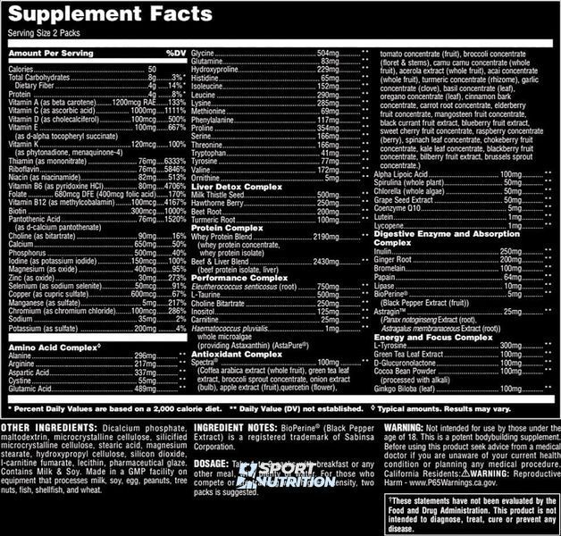 Витамины и минералы Universal Nutrition Animal Pak 44 пакетика 104930 фото